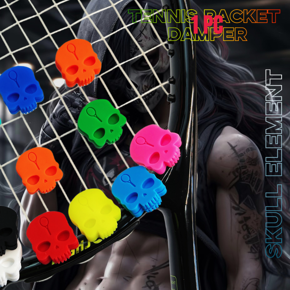 Racket Vibration Dampener - Süper Havalı Kafatası Tenis Raketi Damperi