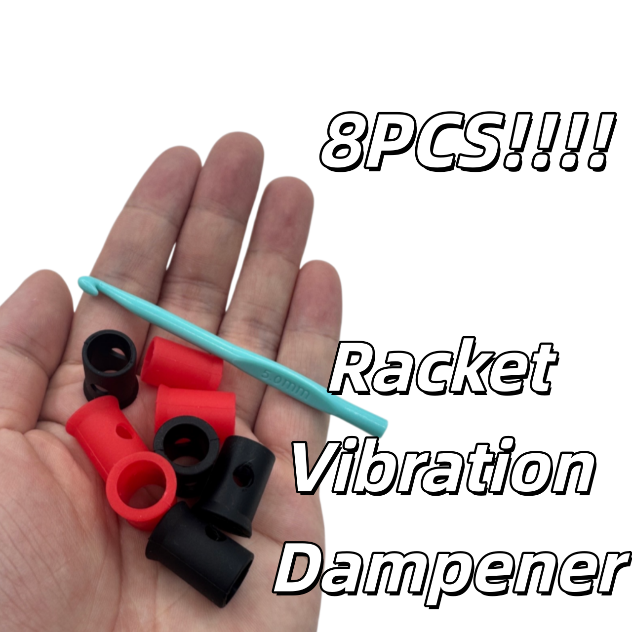 8 adet siyah kırmızı tenis rak - Racket Vibration Dampener incelemesi ve fiyatı